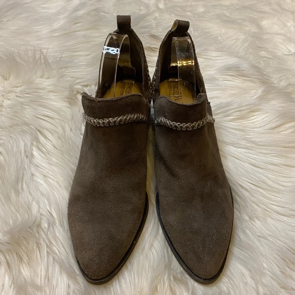 Sole Society grey gray suede size 8.5 booties boots